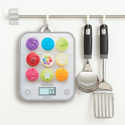 Ваги Tefal кухонні Optiss Cake Pops, 5кг, AAAx2 в комплекті, скло, різнокольорові (BC50D4V0) Ваги Tefal кухонні Optiss Cake Pops, 5кг, AAAx2 в комплекті, скло, різнокольорові (BC50D4V0)