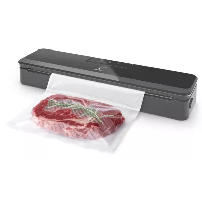 Вакууматор Electrolux для рулонів, пакетів і контейнерів, 80Вт, 30см, електронне керування, +10 пакетів, пластик, чорний (E4VS1-