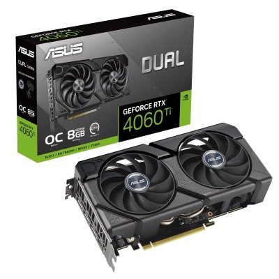 Відеокарта ASUS GeForce RTX 4060 Ti 8GB GDDR6 DUAL OC EVO DUAL-RTX4060TI-O8G-EVO (90YV0J49-M0NA00) Відеокарта ASUS GeForce RTX 4060 Ti 8GB GDDR6 DUAL OC EVO DUAL-RTX4060TI-O8G-EVO (90YV0J49-M0NA00)