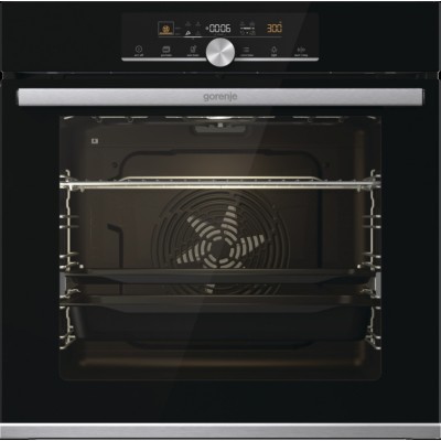 Духова шафа Gorenje духова електрична, 77л, A+, дисплей, піроліз, чорний (BPSX6747A05BG)