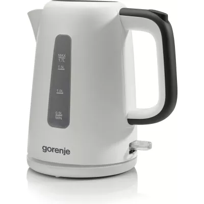 Електрочайник Gorenje 1.7л, Strix контроль, пластик, білий (K17XG)