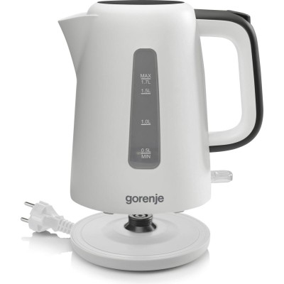 Електрочайник Gorenje 1.7л, Strix контроль, пластик, білий (K17XG) Електрочайник Gorenje 1.7л, Strix контроль, пластик, білий (K17XG)