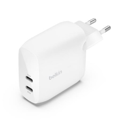 Зарядний пристрій мережевий Belkin 60Вт 2хUSB-С PD PPS, білий (WCB010VFWH)