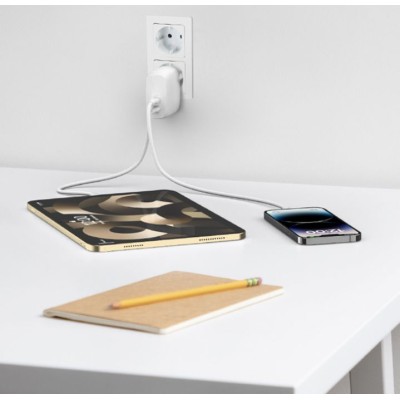 Зарядний пристрій мережевий Belkin 60Вт 2хUSB-С PD PPS, білий (WCB010VFWH)