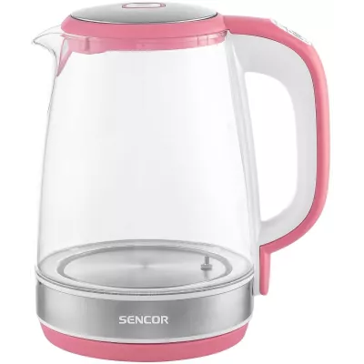 Електрочайник Sencor 2л, Strix, скло, 5 темп.реж, малиновий (SWK2194RD)