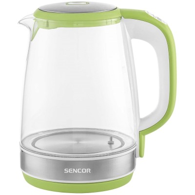 Електрочайник Sencor 2л, Strix, скло, 5 темп.реж, салатовий (SWK2197GG)