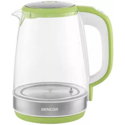 Електрочайник Sencor 2л, Strix, скло, 5 темп.реж, салатовий (SWK2197GG)