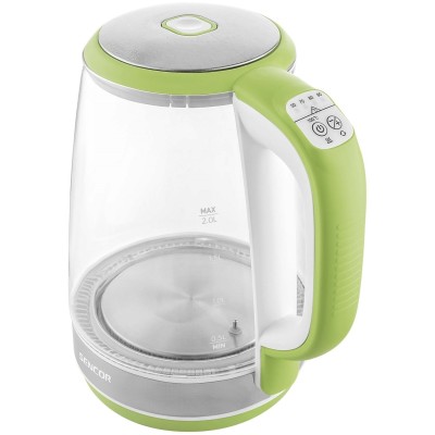 Електрочайник Sencor 2л, Strix, скло, 5 темп.реж, салатовий (SWK2197GG) Електрочайник Sencor 2л, Strix, скло, 5 темп.реж, салатовий (SWK2197GG)