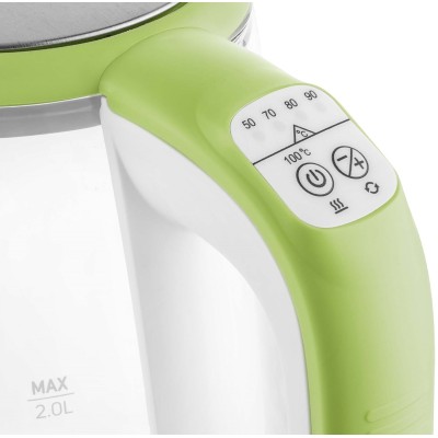 Електрочайник Sencor 2л, Strix, скло, 5 темп.реж, салатовий (SWK2197GG) Електрочайник Sencor 2л, Strix, скло, 5 темп.реж, салатовий (SWK2197GG)