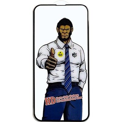 Захисне скло iPhone 13/13 Pro/14/16e 5D Anti-static Pro (тех.пак) Чорний