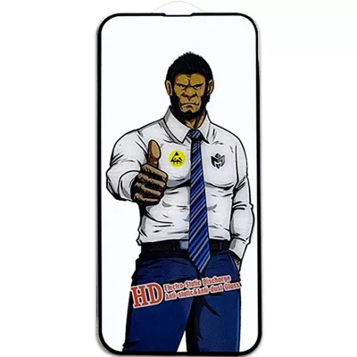Захисне скло iPhone 14 Pro Max/15 Plus/16 Plus 5D Anti-static Pro (тех.пак) Чорний