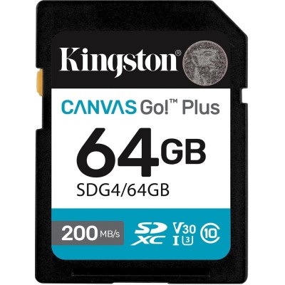 Карта пам'яті Kingston SD 64GB C10 UHS-I U3 V30 R200MB/s