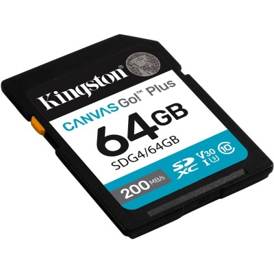 Карта пам'яті Kingston SD 64GB C10 UHS-I U3 V30 R200MB/s