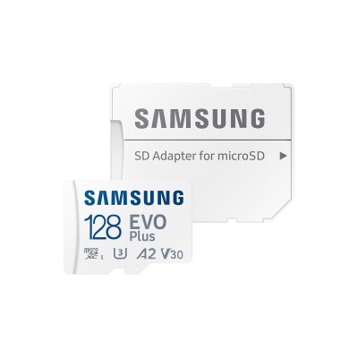 Карта пам'яті Samsung microSD 128GB C10 UHS-I R130MB/s Evo Plus + SD