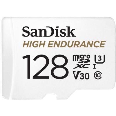 Карта пам'яті SanDisk microSD 128GB C10 UHS-I U3 V30 R100/W40MB/s High Endurance (SDSQQNR-128G-GN6IA)