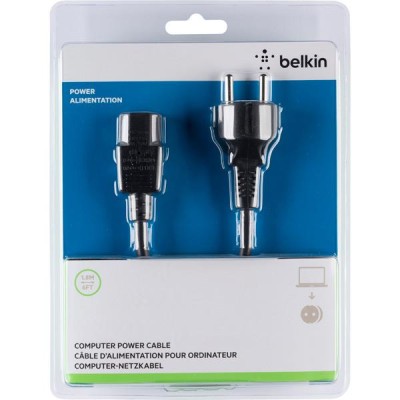 Кабель живлення Belkin Schuko < C13, (IEC F/EURO) 1.8м, чорний (F3A225CP1.8M-P)
