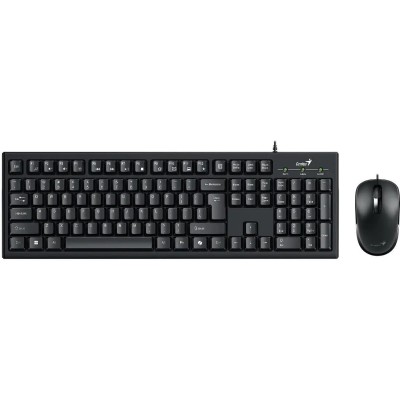 Комплект клавіатура та миша Genius KM-100SE, AI, EN/UKR, чорний
