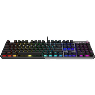 Клавіатура механічна MSI STRIKE 600 SILENT UA 104key, Kailh Midnight Pro Silent Tactile, USB-A, EN/UKR/RU, RGB, cрібний (S11-04U