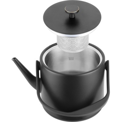 Електрочайник Catler 0.6л, Strix, заварник, нерж. сталь, підтримка температури, сенс. керув., чорний (BM501VICTORIA)