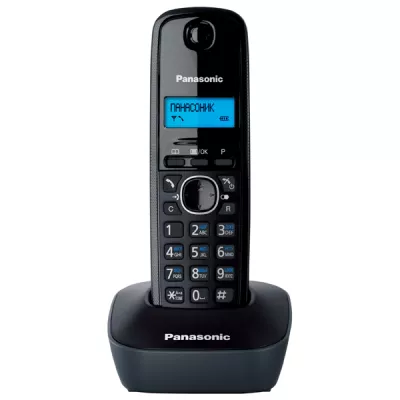 Радіотелефон DECT Panasonic KX-TG1611UAH, чорно-сірий