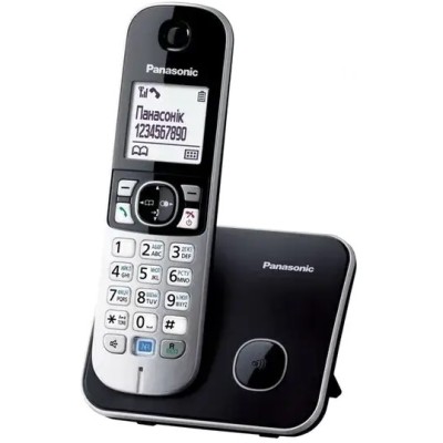 Радіотелефон DECT Panasonic KX-TG6811UAB, чорний