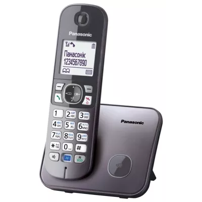 Радіотелефон DECT Panasonic KX-TG6811UAM, Metallic