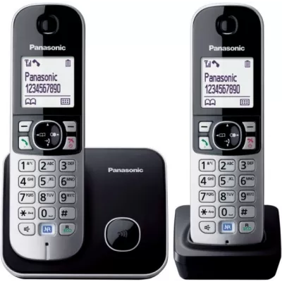Радіотелефон DECT Panasonic KX-TG6812UAB, чорний
