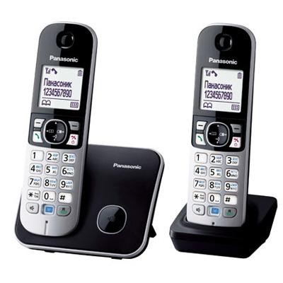 Радіотелефон DECT Panasonic KX-TG6812UAB, чорний