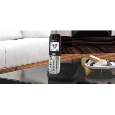 Радіотелефон DECT Panasonic KX-TGU410UCB, чорно-сріблястий Радіотелефон DECT Panasonic KX-TGU410UCB, чорно-сріблястий