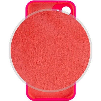 Чехол Silicone Case Full Camera Protective (AA) NO LOGO для Apple iPhone 12 (6.1") Розовый / Barbie pink