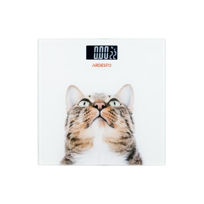 Ваги Ardesto підлогові Cat, 150кг, AAAx2 в комплекті, скло, багатокольорові (SCB-965CAT)