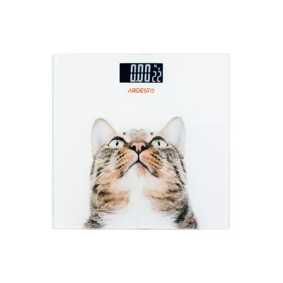 Ваги Ardesto підлогові Cat, 150кг, AAAx2 в комплекті, скло, багатокольорові (SCB-965CAT)