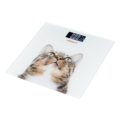 Ваги Ardesto підлогові Cat, 150кг, AAAx2 в комплекті, скло, багатокольорові (SCB-965CAT)