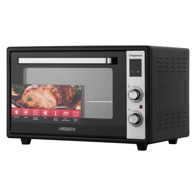 Піч електрична ARDESTO Elegance, 60л, 2000Вт, електр., конвекція, подвійне скло, чорний (MEO-F60CEL)