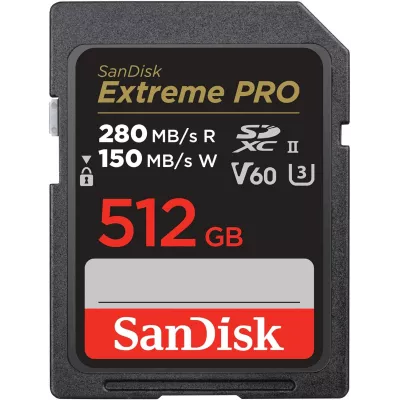Карта пам'яті SanDisk SD 512GB C10 UHS-II U3 R280/W150MB/s Extreme Pro V60 (SDSDXEP-512G-GN4IN)