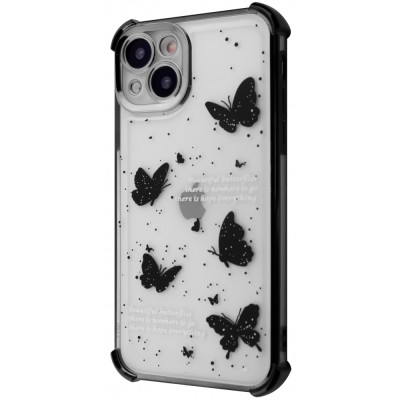 Чохол WAVE Winkie iPhone 13 black/butterfly