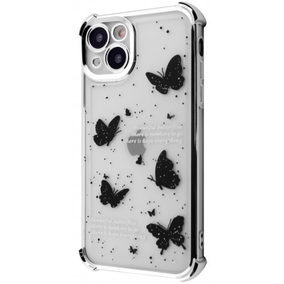 Чохол WAVE Winkie iPhone 13 silver/butterfly