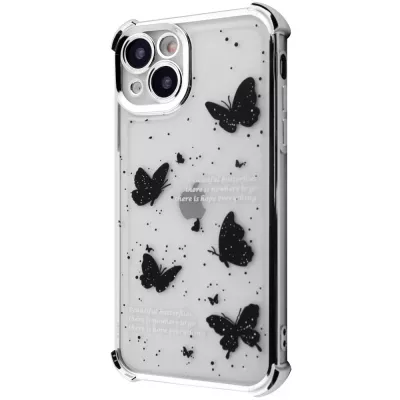 Чохол WAVE Winkie iPhone 13 silver/butterfly