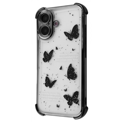 Чохол WAVE Winkie iPhone 16 black/butterfly
