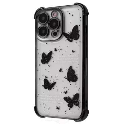Чохол WAVE Winkie iPhone 16 Pro black/butterfly