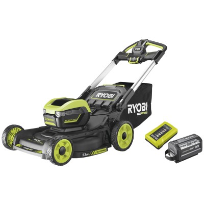 Газонокосарка акумуляторна Ryobi Max Power RY36LMXSP53A-160 36В акб 1х6А·год 53см 70л 20-100мм самохідна 30кг Газонокосарка акумуляторна Ryobi Max Power RY36LMXSP53A-160 36В акб 1х6А·год 53см 70л 20-100мм самохідна 30кг