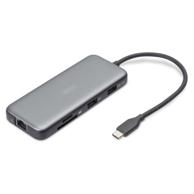 Док-станція DIGITUS USB-C > HDMI/2xUSB-A/USB-C/SD/MicroSD/RJ54 Док-станція DIGITUS USB-C > HDMI/2xUSB-A/USB-C/SD/MicroSD/RJ54