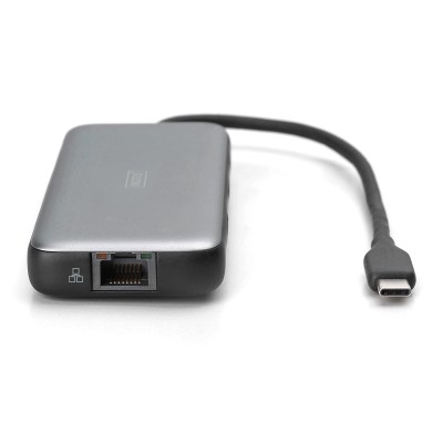 Док-станція DIGITUS USB-C > HDMI/2xUSB-A/USB-C/SD/MicroSD/RJ54 Док-станція DIGITUS USB-C > HDMI/2xUSB-A/USB-C/SD/MicroSD/RJ54