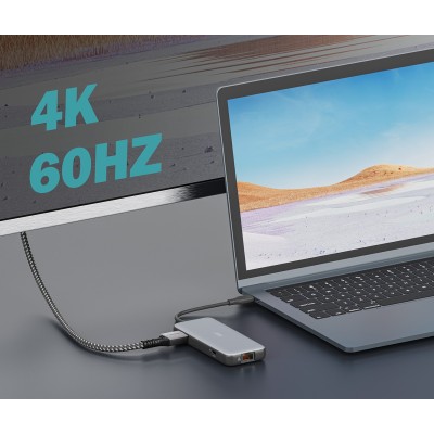 Док-станція DIGITUS USB-C > HDMI/2xUSB-A/USB-C/SD/MicroSD/RJ54 Док-станція DIGITUS USB-C > HDMI/2xUSB-A/USB-C/SD/MicroSD/RJ54