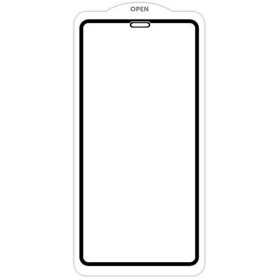 Захисне скло iPhone 12 Pro Max SKLO 5D (тех.пак) Чорний / Біла підкладка