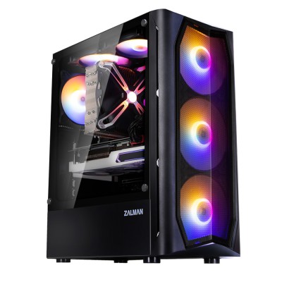 Корпус Zalman N4 Rev.1 без БЖ, 1xUSB3.0, 2xUSB2.0, 3x140мм RGB, 3x120мм RGB, VGA 315мм, LCS ready, TG Side Window, ATX, чорний, 