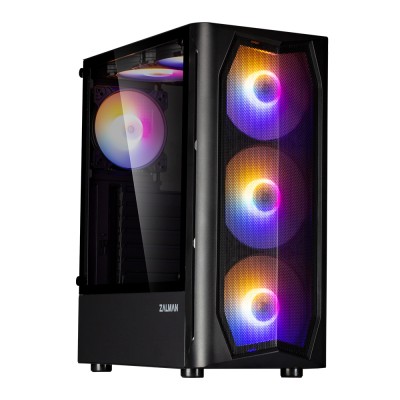 Корпус Zalman N4 Rev.1 без БЖ, 1xUSB3.0, 2xUSB2.0, 3x140мм RGB, 3x120мм RGB, VGA 315мм, LCS ready, TG Side Window, ATX, чорний, 