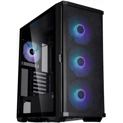 Корпус Zalman Z10 Plus без БЖ, 2xUSB3.0, 1xUSB Type-C, 3x140мм ARGB, 1x120мм ARGB, VGA 395мм, LCS ready, TG Side Panel, EATX, чо