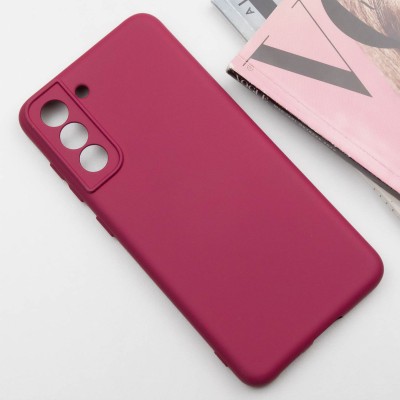 Чохол Silicone Cover Lakshmi Full Camera (AA) для Samsung Galaxy S21 FE Бордовий / Marsala