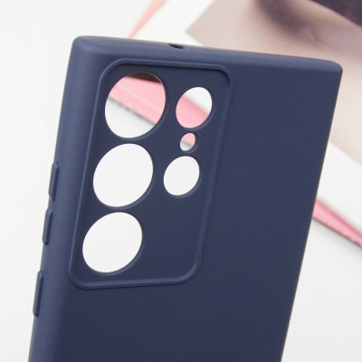 Чохол Silicone Cover Lakshmi Full Camera (AA) для Samsung Galaxy S24 Ultra Синій / Midnight Blue